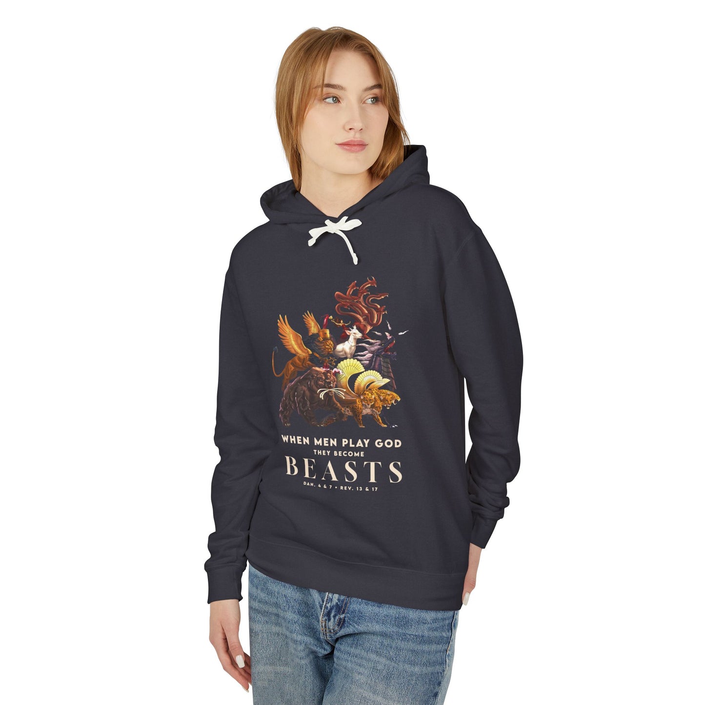 When Men Play God - LINE-WORK EDITION - Lightweight Unisex Hoodie