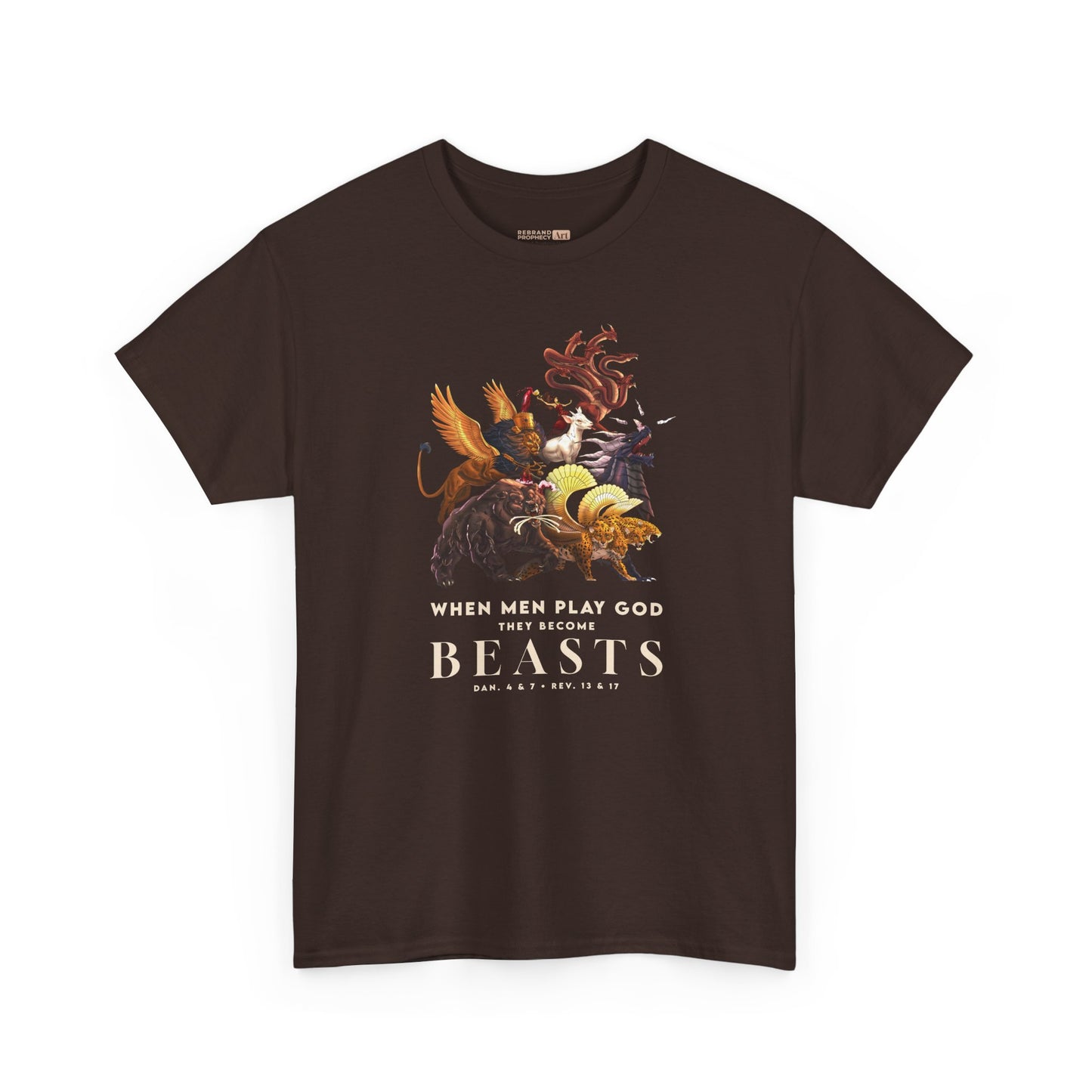 Beasts Graphic Tee — "When Men Play God" Religious Vintage Prophecy Design