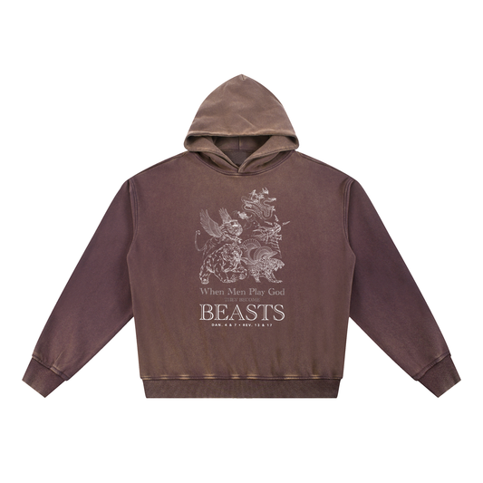 When Men Play God - LINE-WORK EDITION - Vintage Washed Gradient Fleece Hoodie