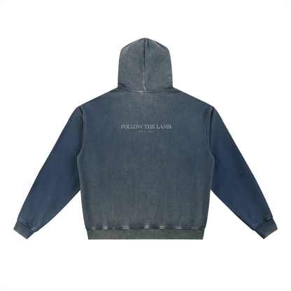 When Men Play God - LINE-WORK EDITION - Vintage Washed Gradient Fleece Hoodie
